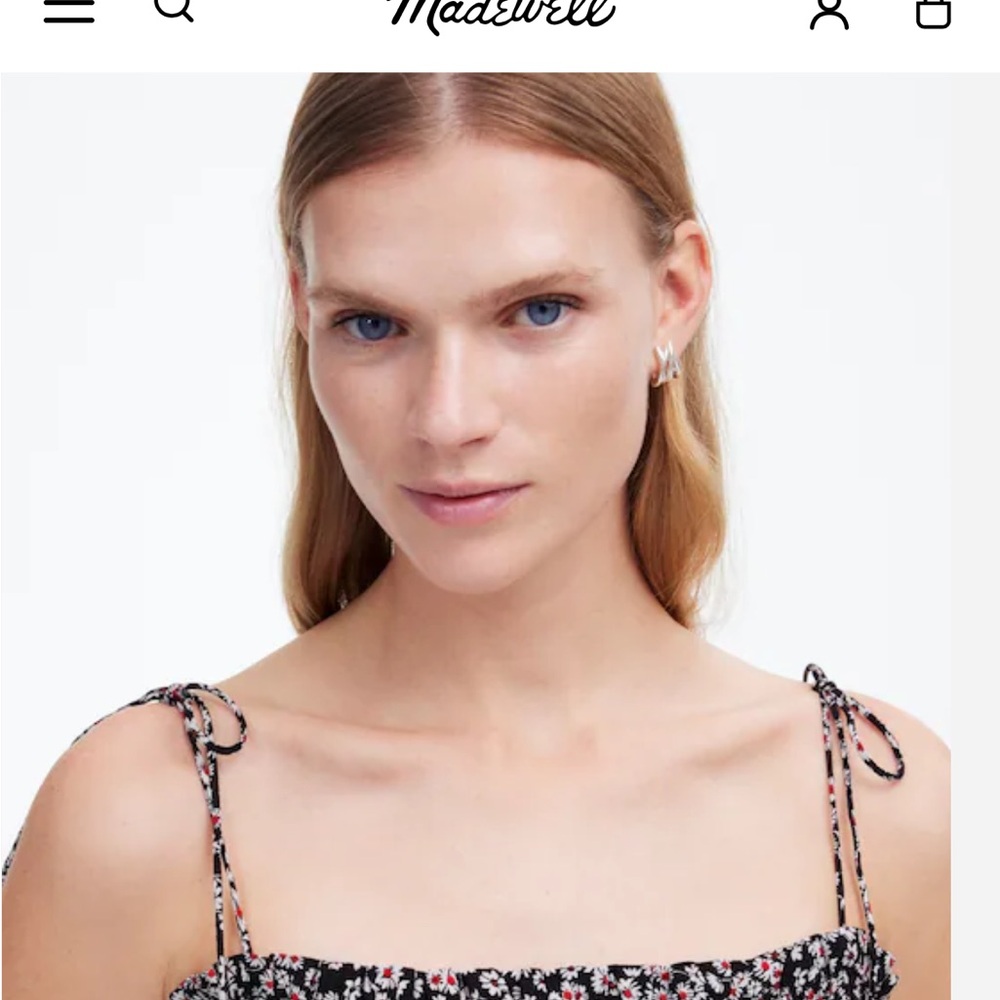 Madewell Black Maxi Dress with Pink Floral Print size 2 Price $158 - Picture 3 of 7